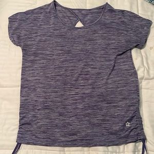 Purple key hole back athletic shirt size M